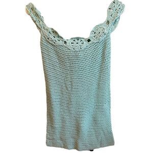 Revolve Tularosa Coverup Womens L The Izzy Crochet Mint Green Mermaid Mini Dress